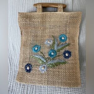 Vintage Handmade Natural Fiber Purse From Philippines T6